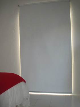 Example of shades that cover the doors, these can be pulled down on any of the doors
